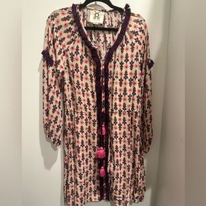 Figue long sleeve mini dress with slip